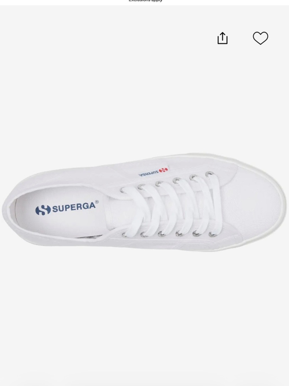 Superga White Low-Top 2740 Platform Canvas Sneaker Size 37 - Picture 2 of 11